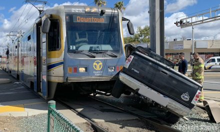 Collision snarls travel on Light Rail Gold Line