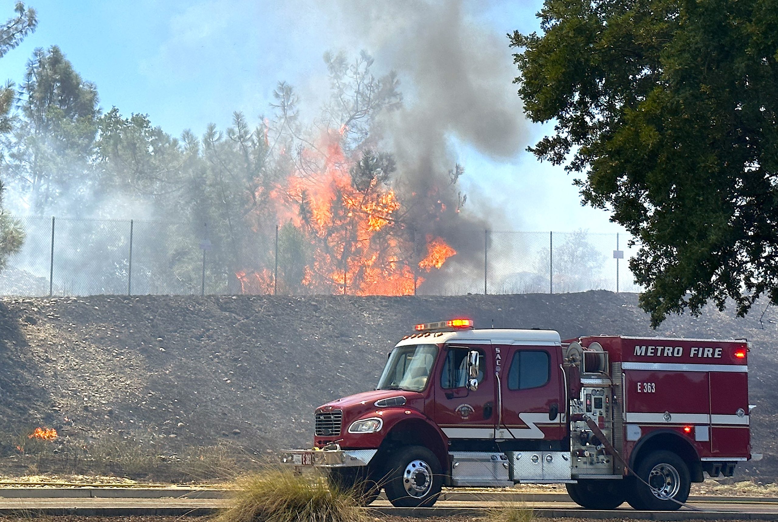 Firefighters get handle on Iron Point road wild fire that injures one