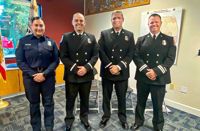 Folsom names Fire Prevention Officer, promotes three longtime firefighters