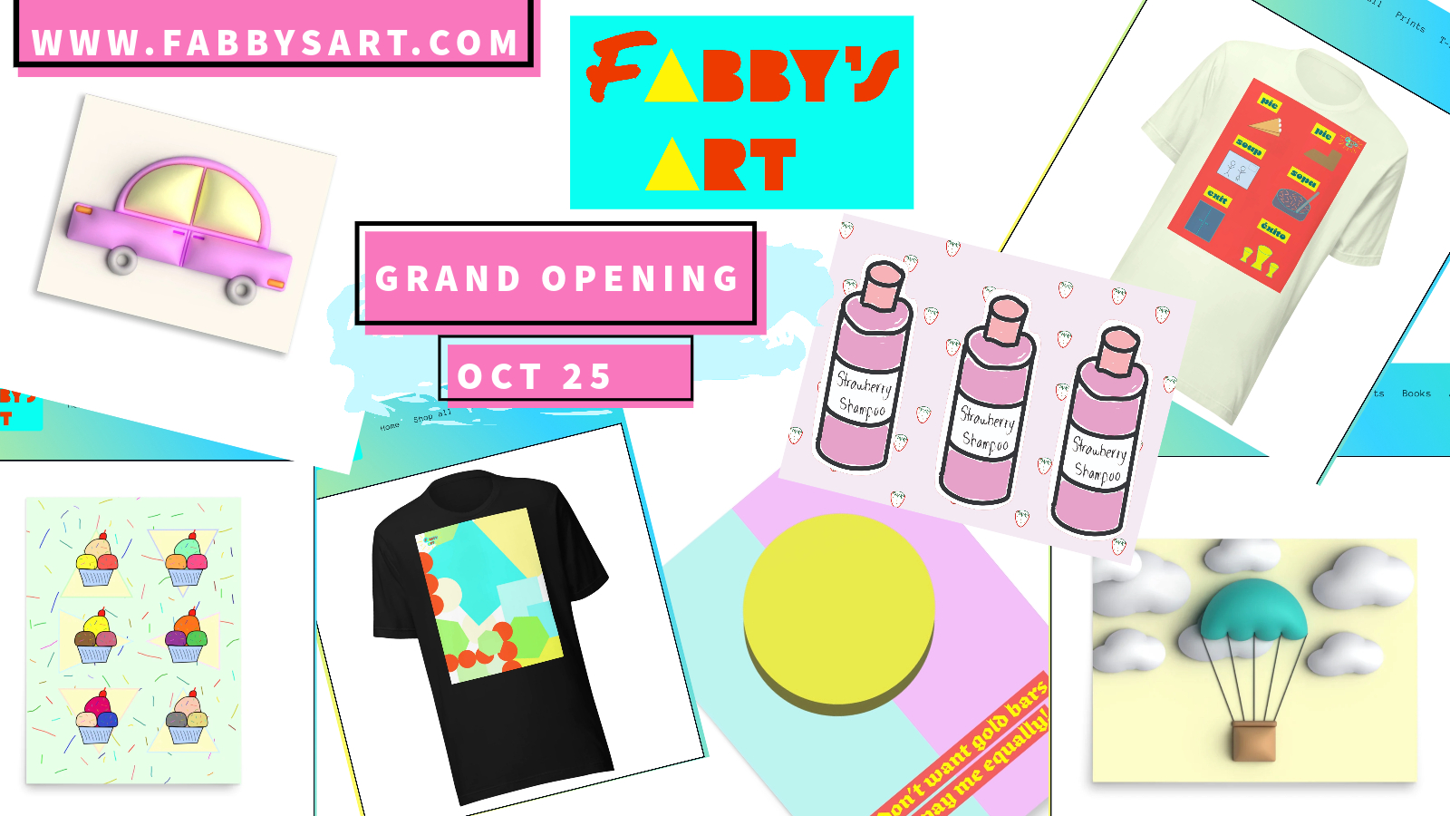 Fabby’s Art Grand Opening Online