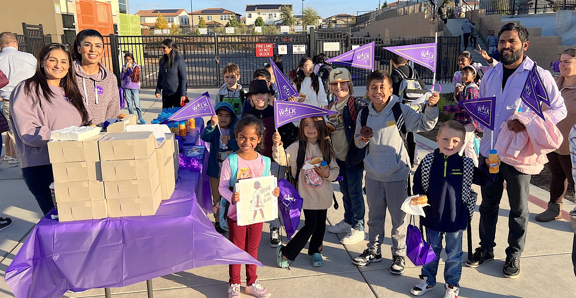 Mangini Ranch students, parents walk to honor civil rights icon