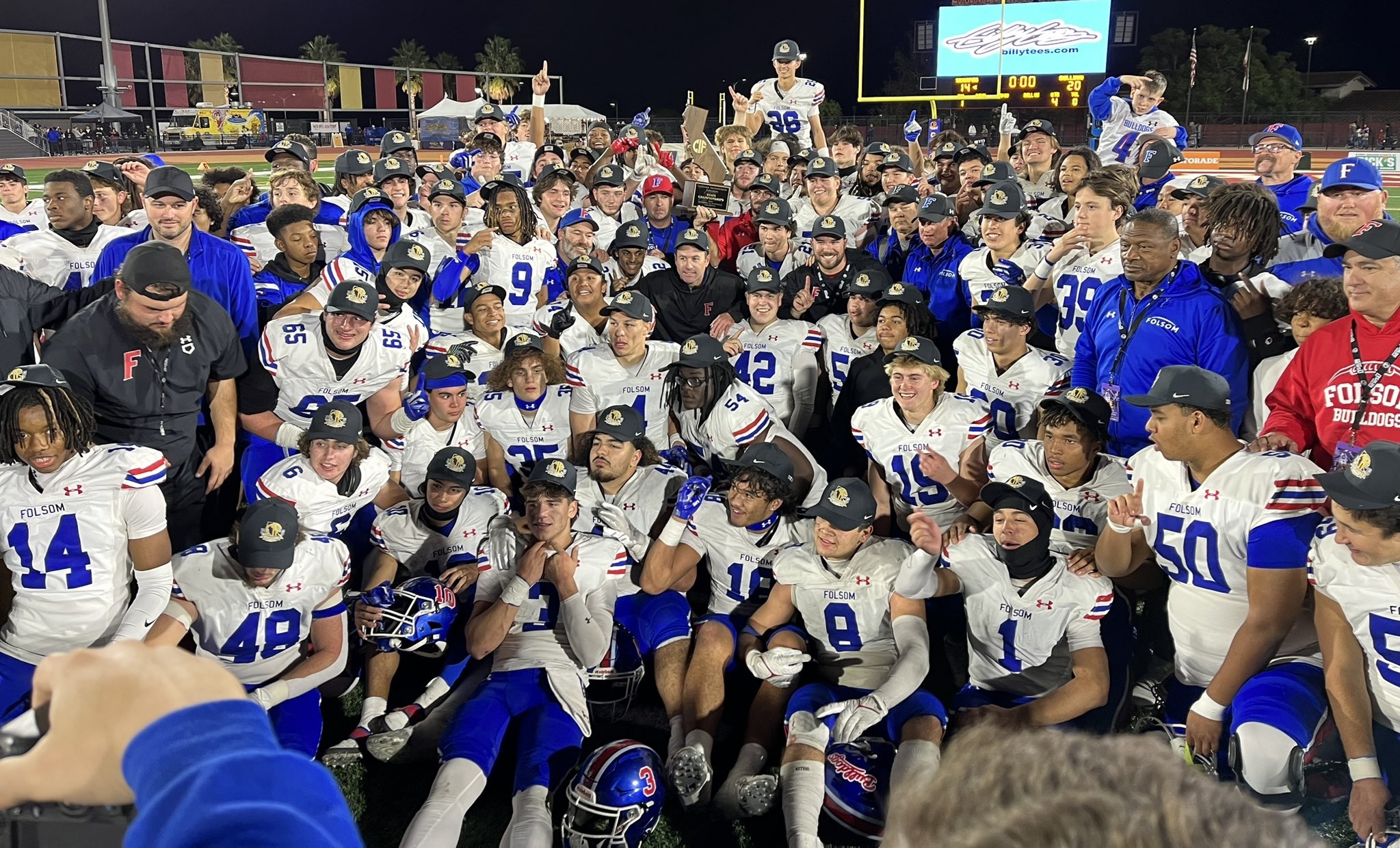 Folsom Bulldogs celebrate 5th state title in Historic Folsom Wednesday
