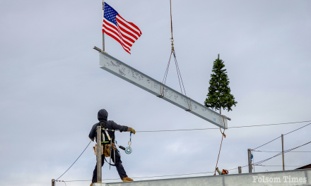 Raise that beam! Folsom celebrates UC Davis construction milestone