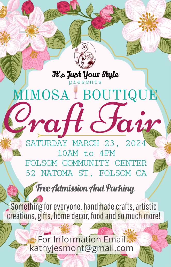 Mimosa. Boutique Craft Fair Folsom Times