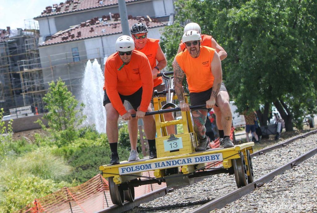 Image for display with article titled 31st Handcar Derby Sees Impressive Crowd on Track and Off