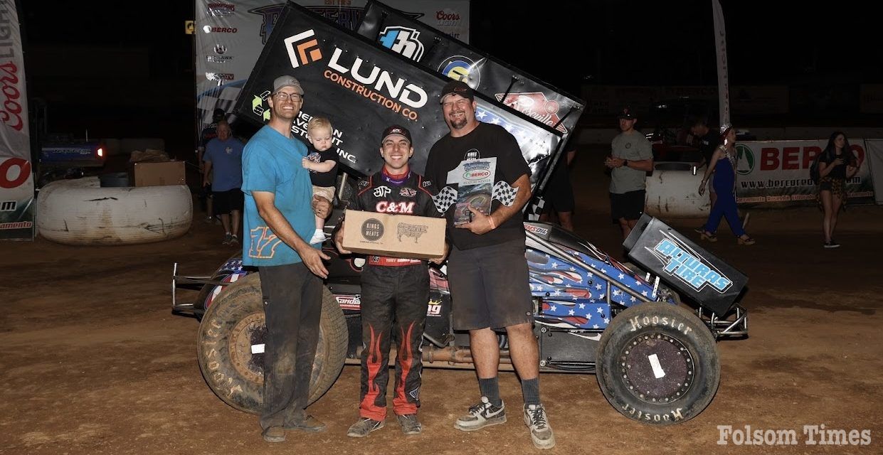 Tony Gomes brings home the meat at Placerville Speedway