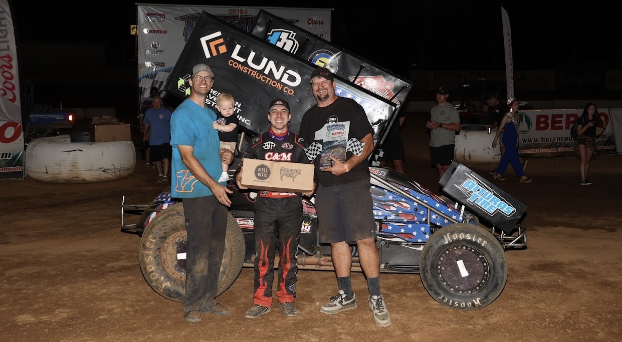 Tony Gomes brings home the meat at Placerville Speedway