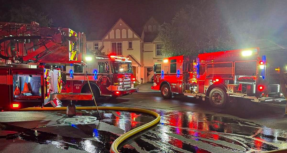 Early morning fire damages El Dorado Hills home