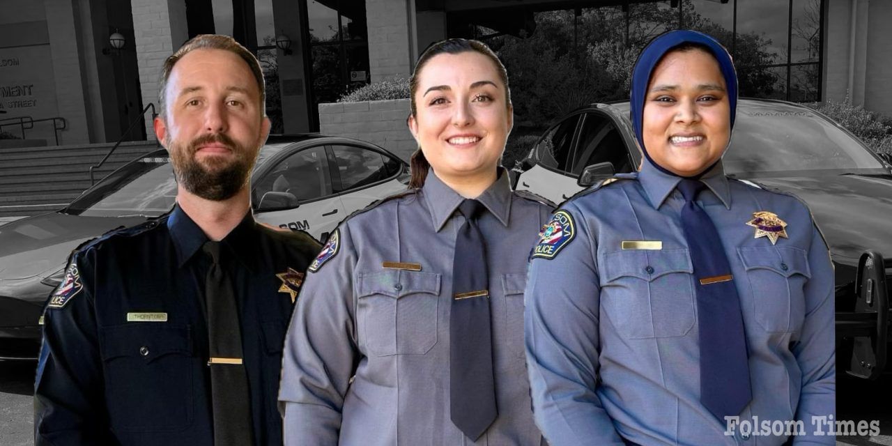 Folsom Police Department welcomes 3 new officers to force 