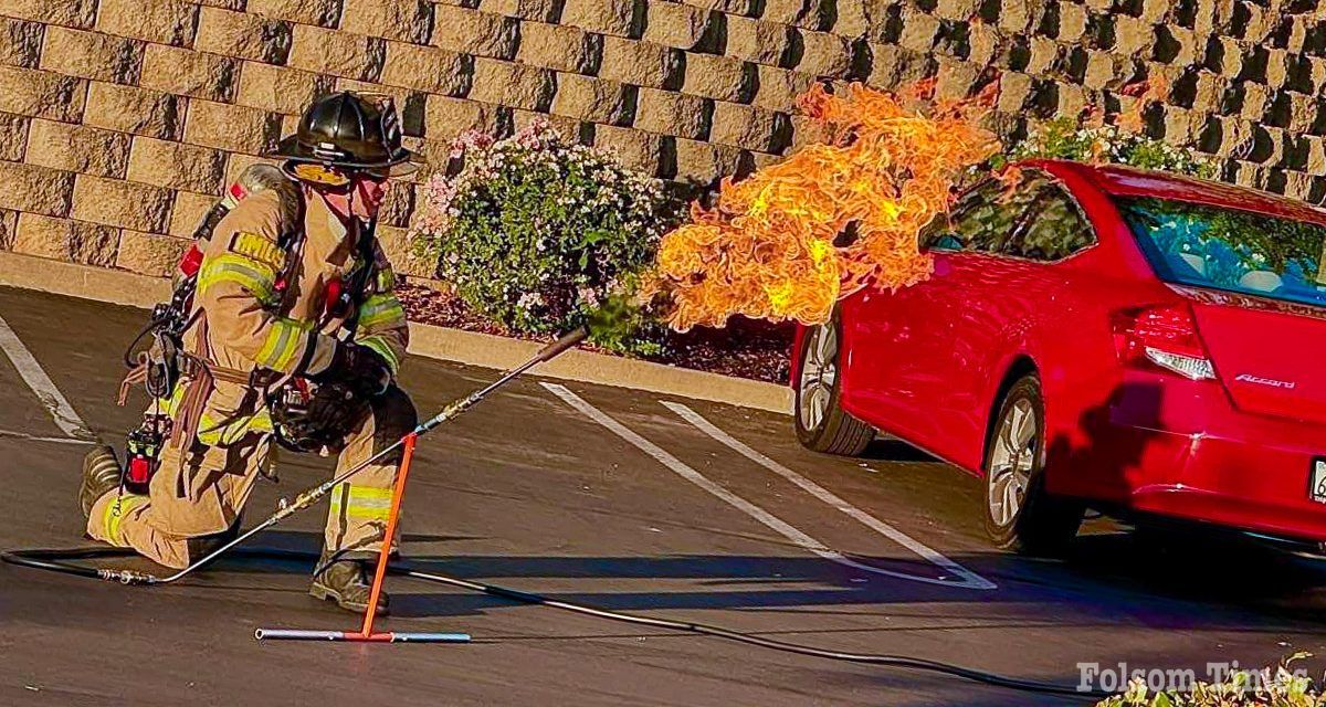 Folsom, Metro Firefighters safely snuff leaking propane tank