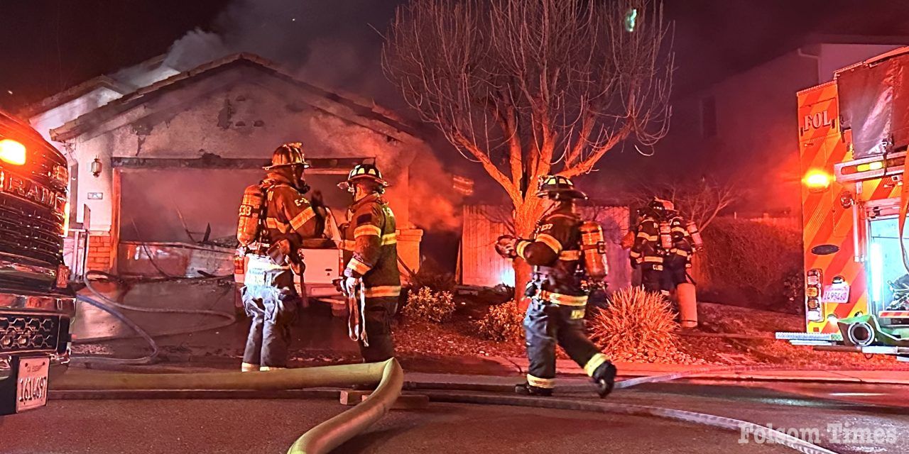 Firefighters battle Folsom home fire Saturday night 