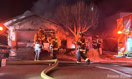 Firefighters battle Folsom home fire Saturday night 