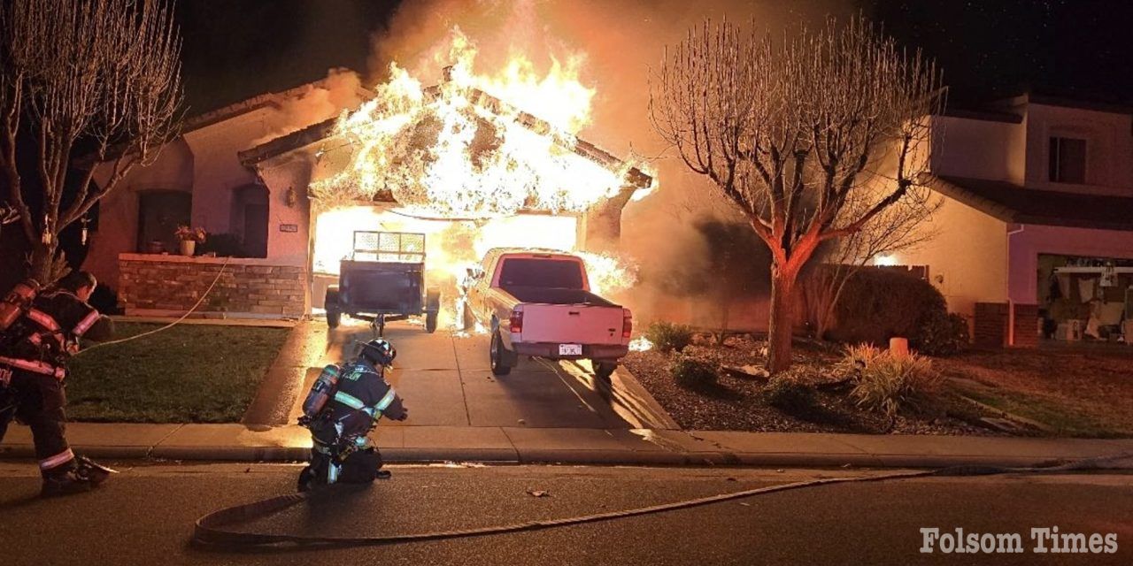 Firefighters battle Folsom home fire Saturday night 