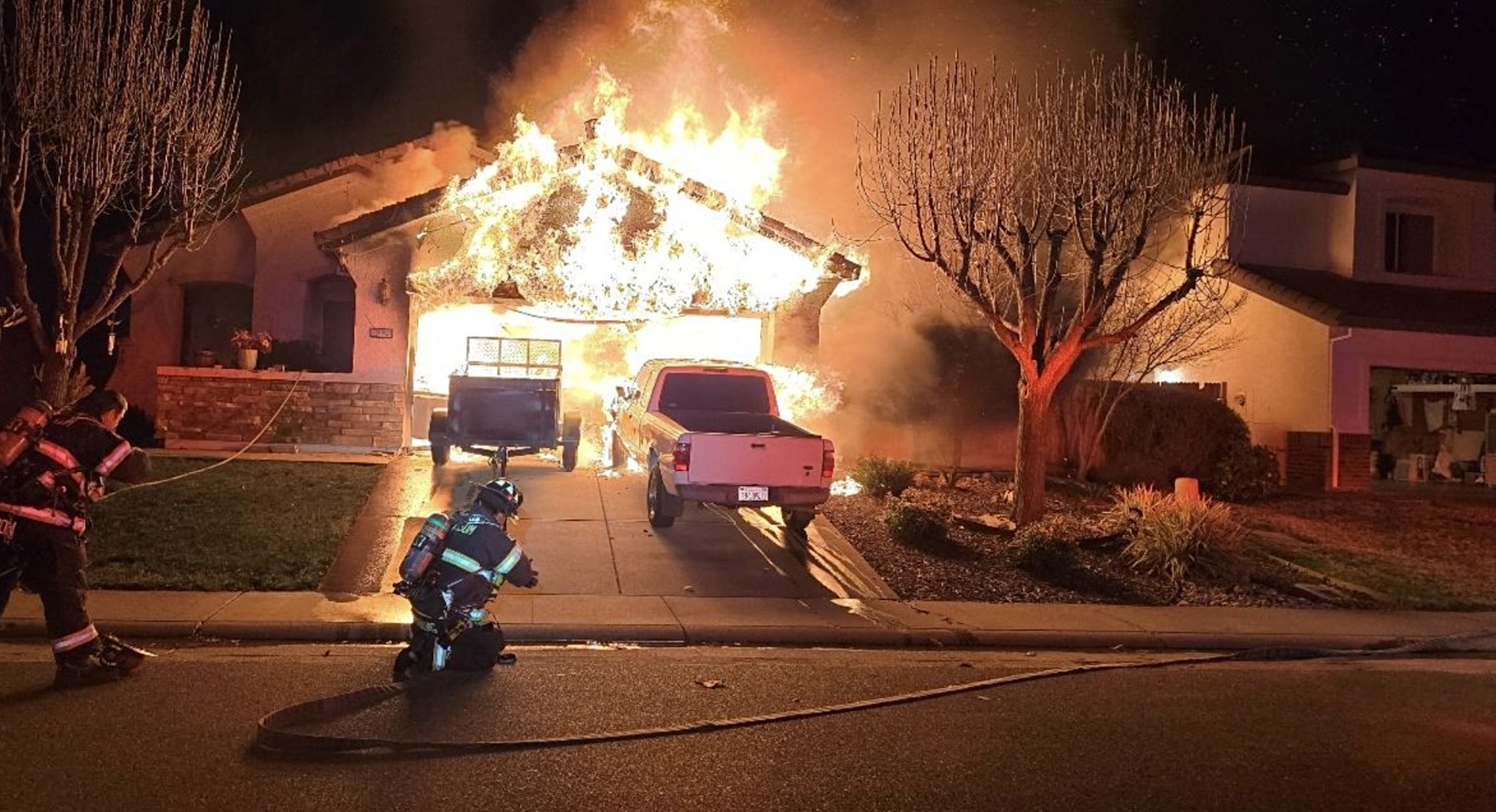 Firefighters battle Folsom home fire Saturday night 