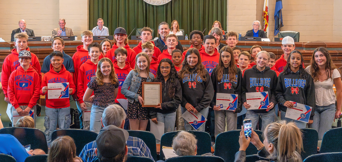 City honors Folsom Jr. Bulldogs for academic and athletic excellence