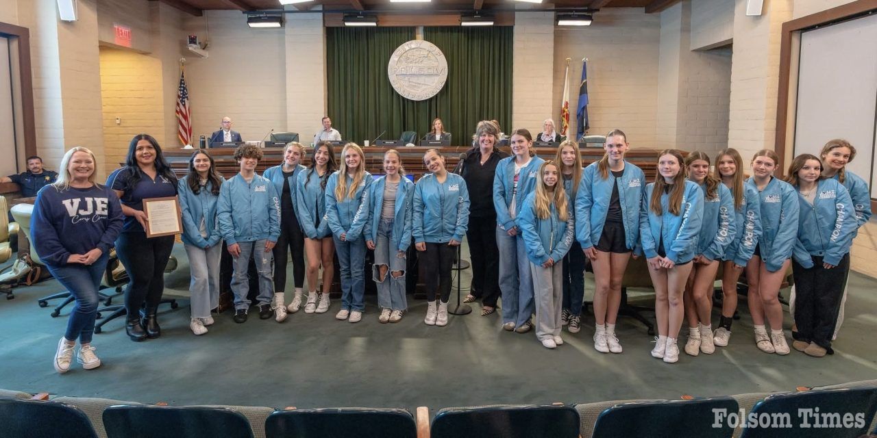 Folsom honors Vista Jr. Eagles Cheer Squad for National success