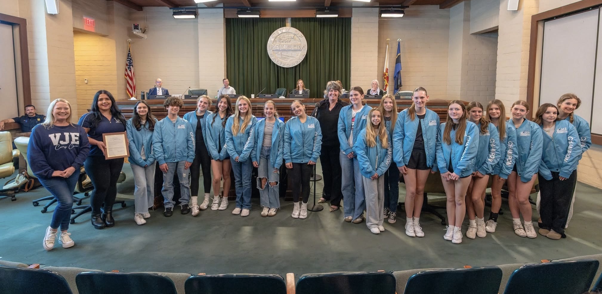 Folsom honors Vista Jr. Eagles Cheer Squad for National success