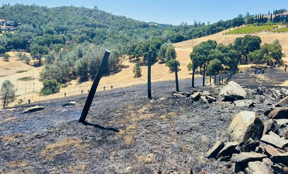 Foward progress stopped of El Dorado Hills Falcon Fire Monday