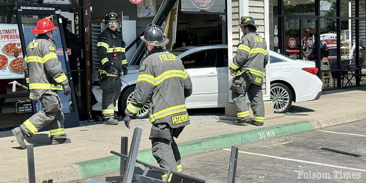 No injuries after car plows into Folsom eateries