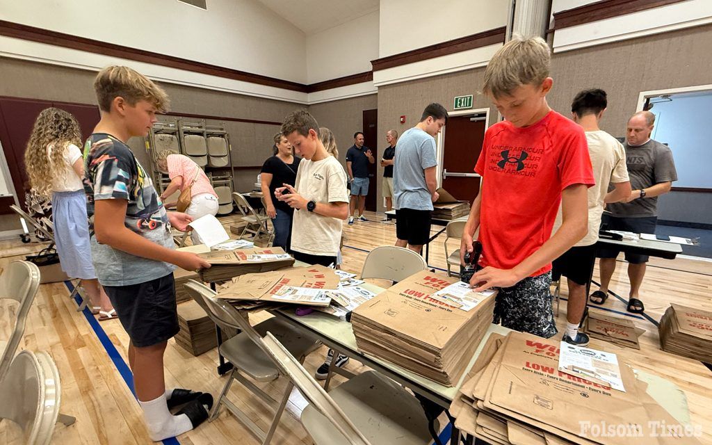 Folsom church becomes food drive bag factory, preps for Community Service Day