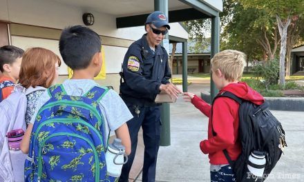 Folsom police join students for Bike and Walk to School Day
