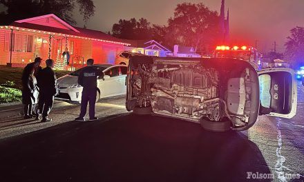 Folsom rollover crash prompts brief manhunt Monday evening