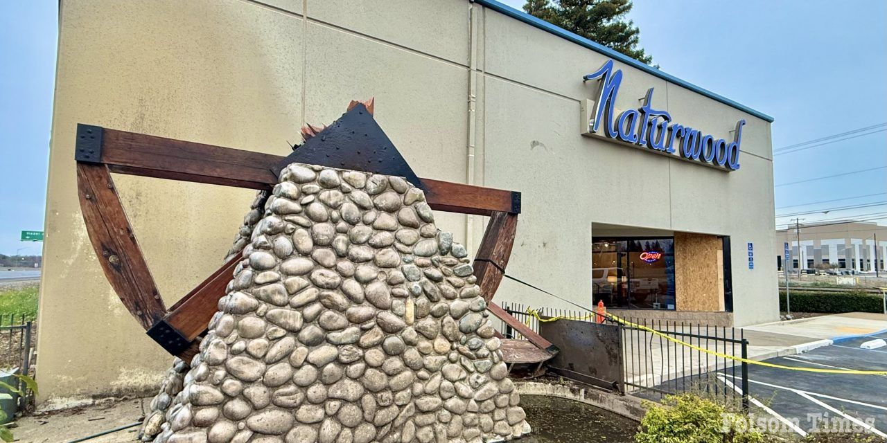 Iconic Naturwood waterwheel damaged in Highway 50 crash