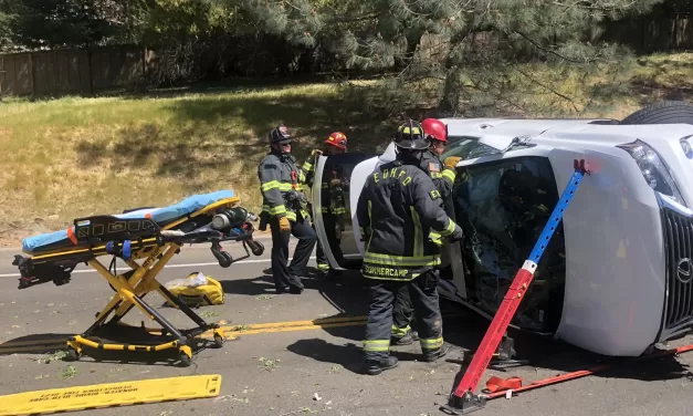 Silva Valley Parkway blocked due to rollover accident