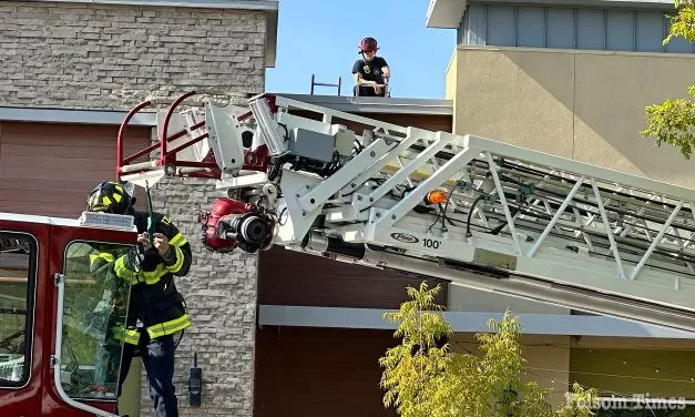 Tactical rescue required for injured worker on Folsom rooftop