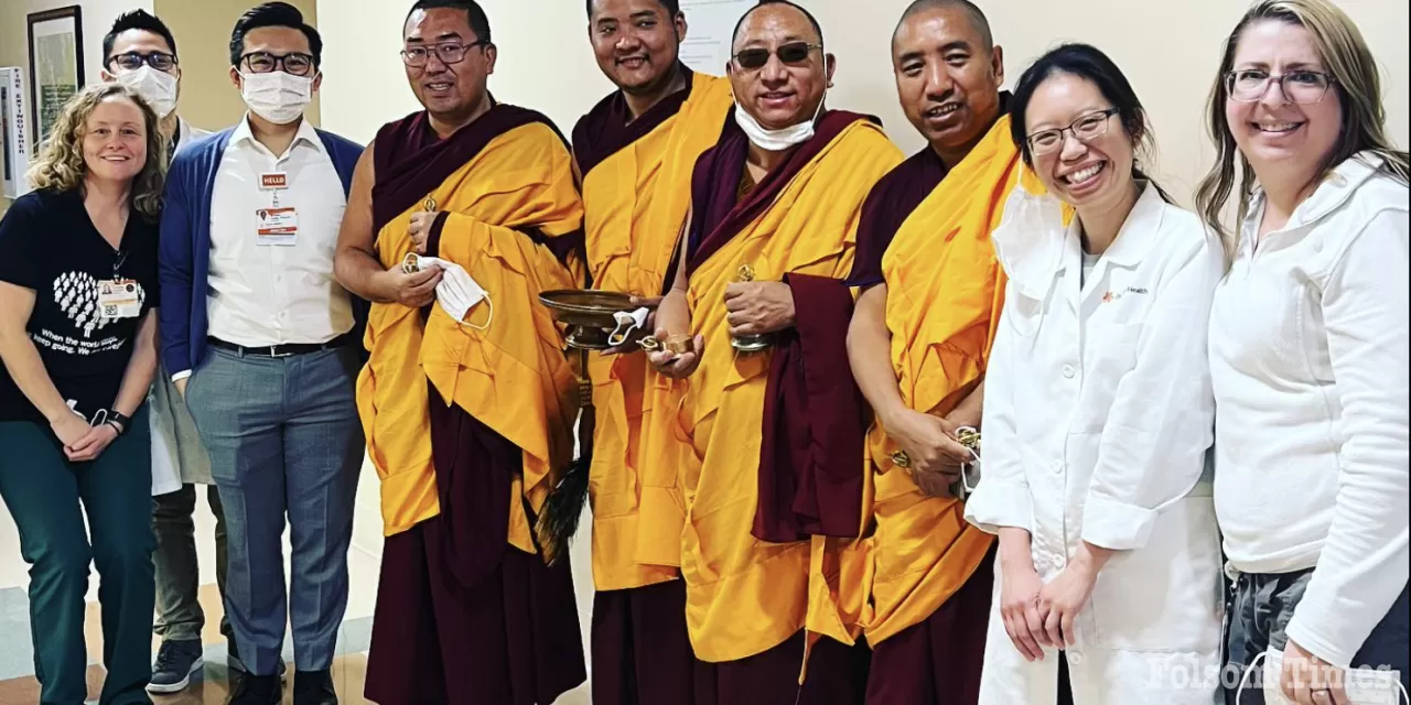 Tibetan Buddhist Monks Tour to visit Mercy Hospital of Folsom