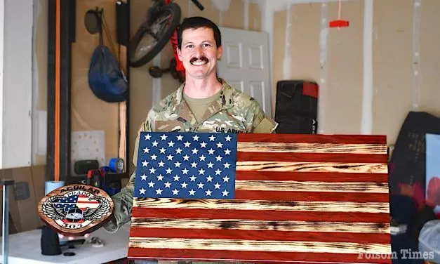 Folsom Veteran crafts wooden flags with patriotic passion