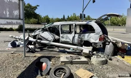 Vehicle struck by Light Rail train near Folsom Boulevard