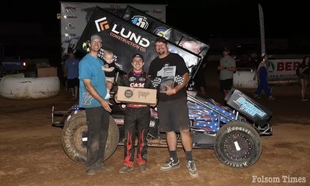 Tony Gomes brings home the meat at Placerville Speedway