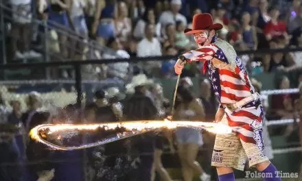 Disco Dalton ignites the fun for Folsom Pro Rodeo fans