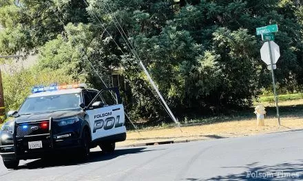 Bidwell Street in Folsom closed due to ruptured gas line