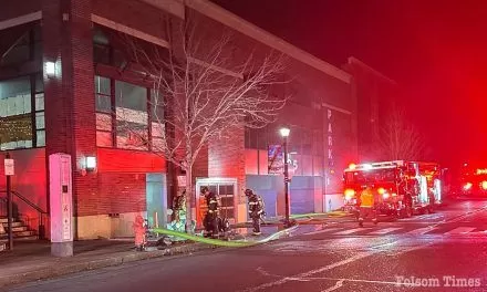 Two agencies contain Historic Folsom parking garage fire  