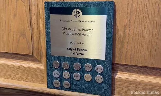 City of Folsom earns Distiguished Budget Presentation Award