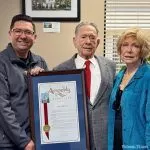 Assemblyman Hoover Honors 100 year old Stuart McIntyre as Veteran of the Year in Dist. 7