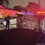 Folsom rollover crash prompts brief manhunt Monday evening